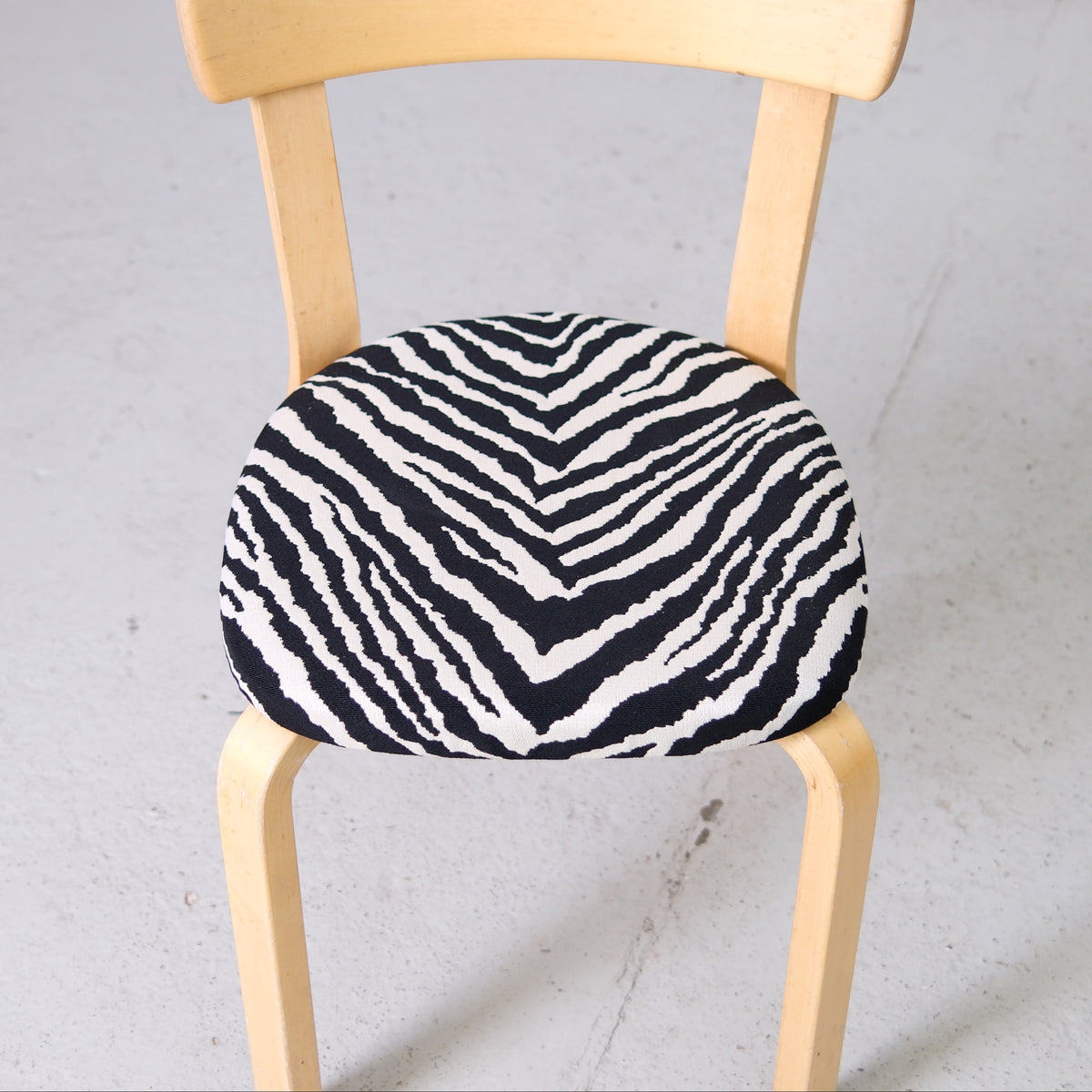 Artek Chair 69 with Zebra Upholstery
