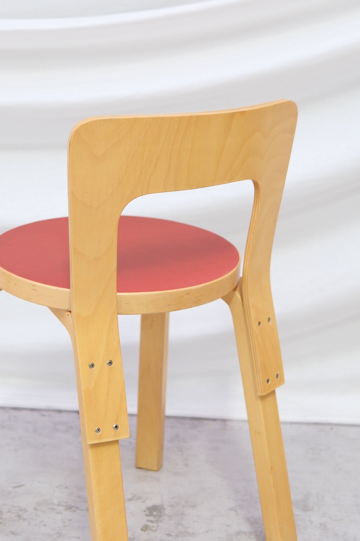 Alvar Aalto Artek 65 Chairs - Red Linoleum