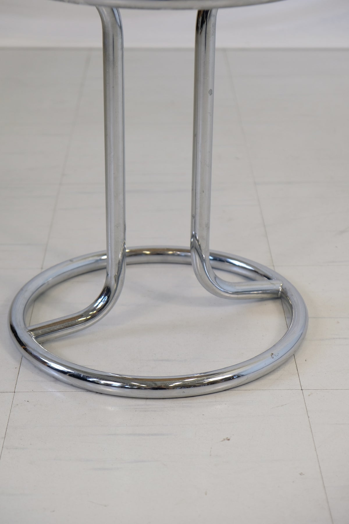 Vintage Chrome Zebra Stool