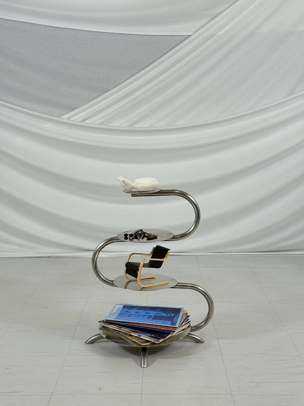 Vintage Chrome Side Table