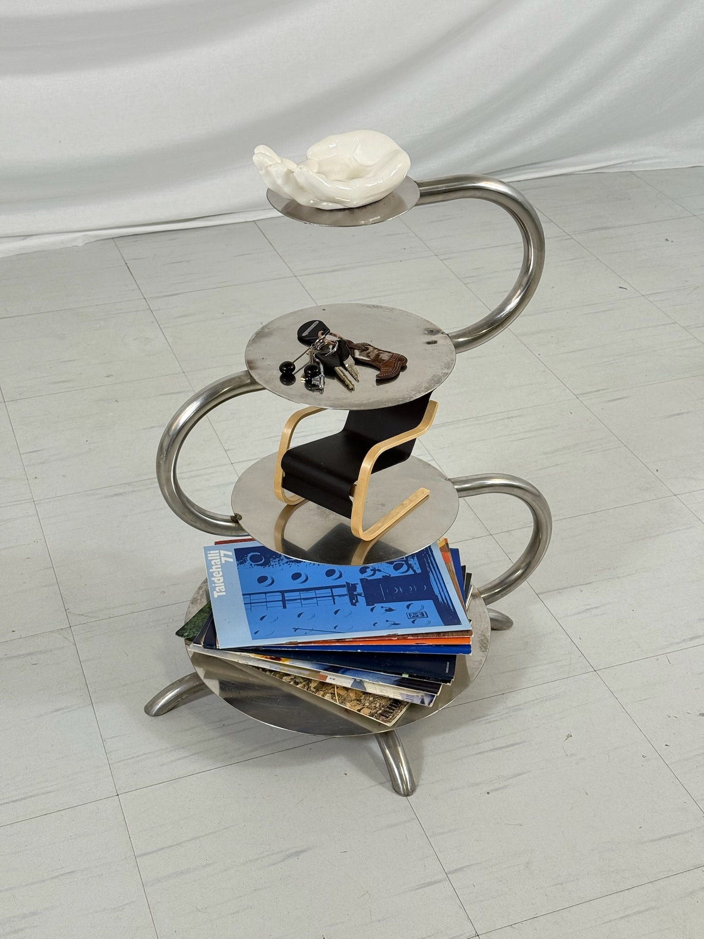 Vintage Chrome Side Table