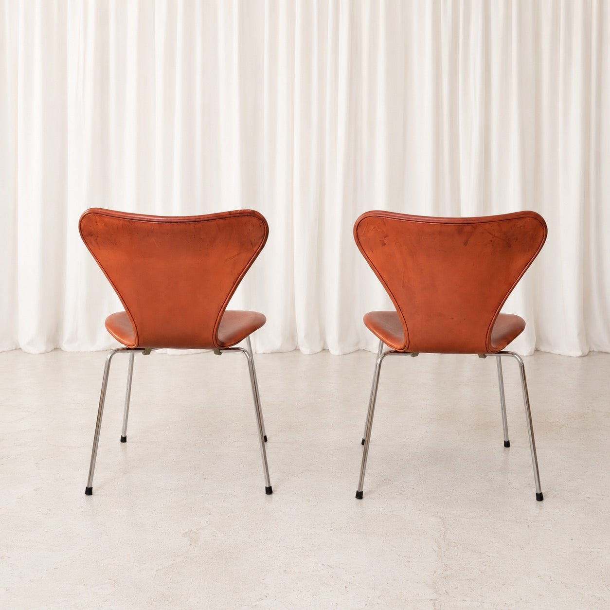 Fritz Hansen Series 7 Chair in Cognac Leather