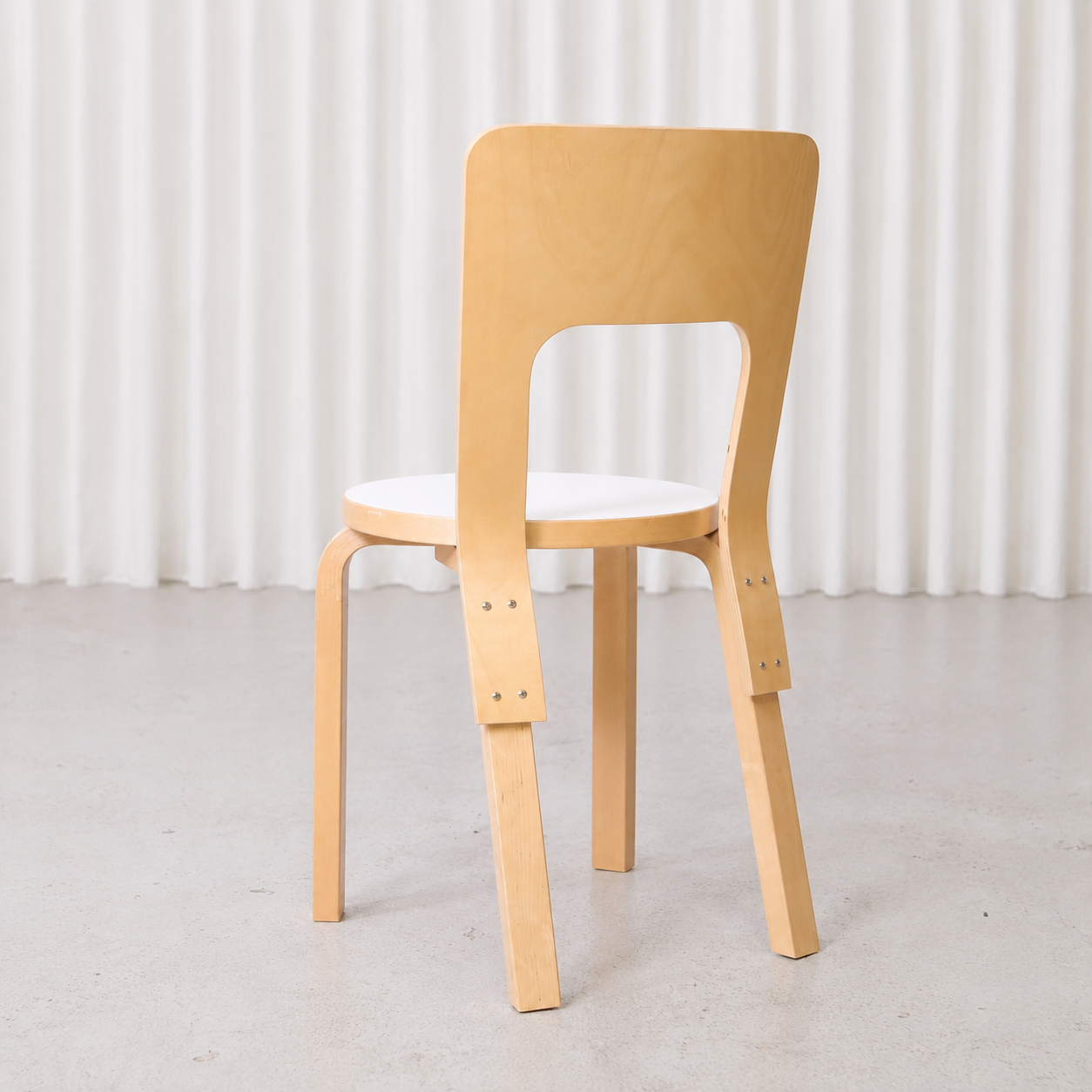 Artek 66 Chair White by Alvar Aalto