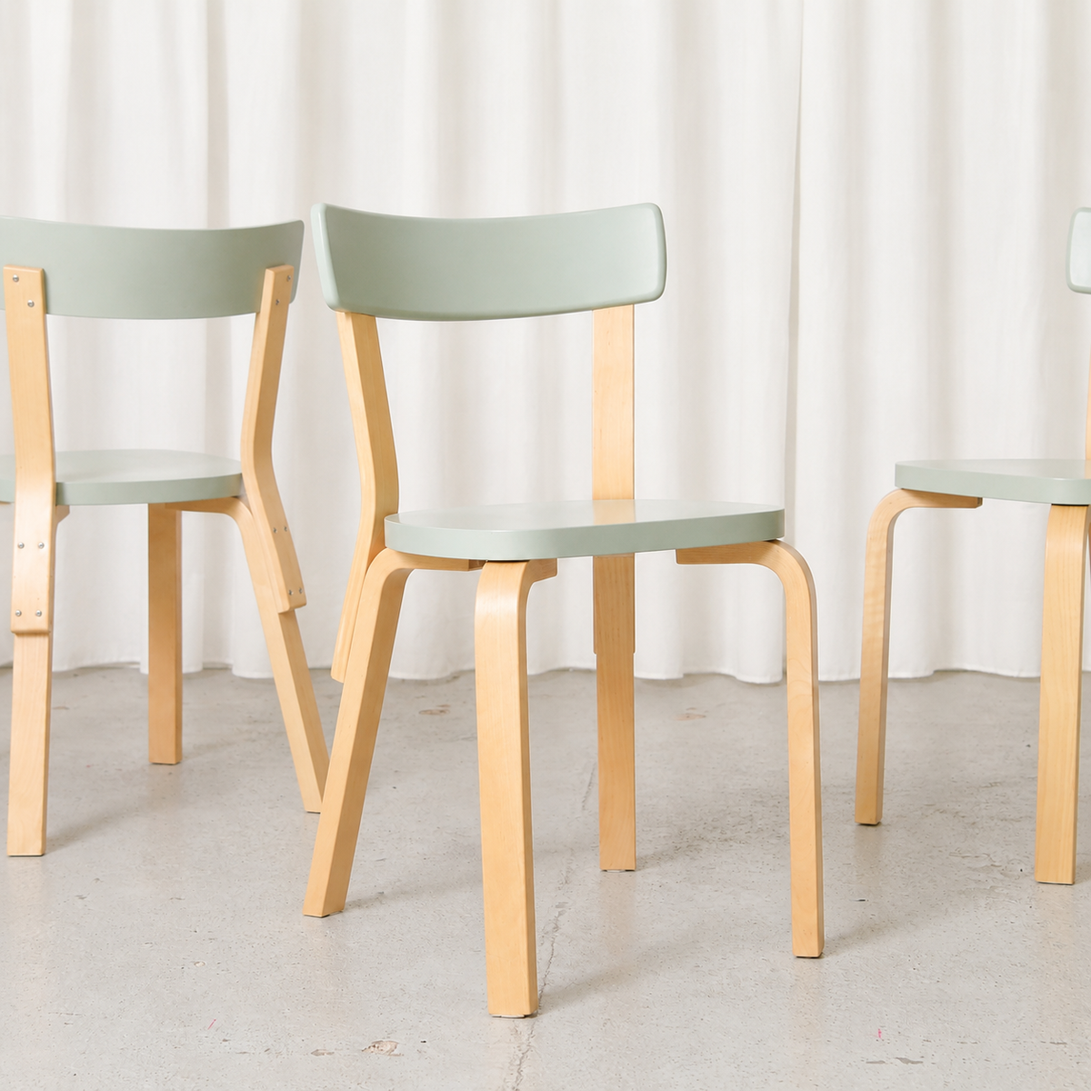 Artek 69 Chair Mint Green by Alvar Aalto, 2014