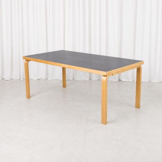Artek Table 83 in Black Linoleum by Alvar Aalto