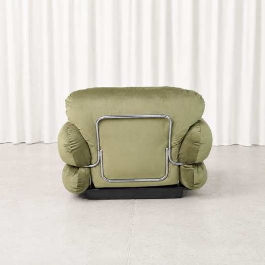 Isku Hannibal Armchair in Olive Green by Kurt Hvitsjö