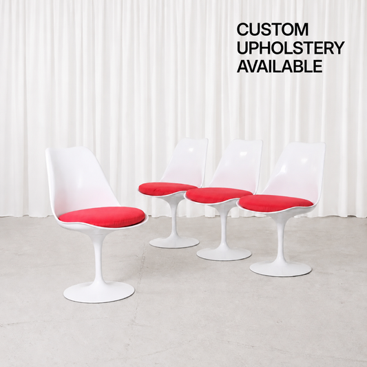 Eero Saarinen Tulip Chair for Knoll in White and Red