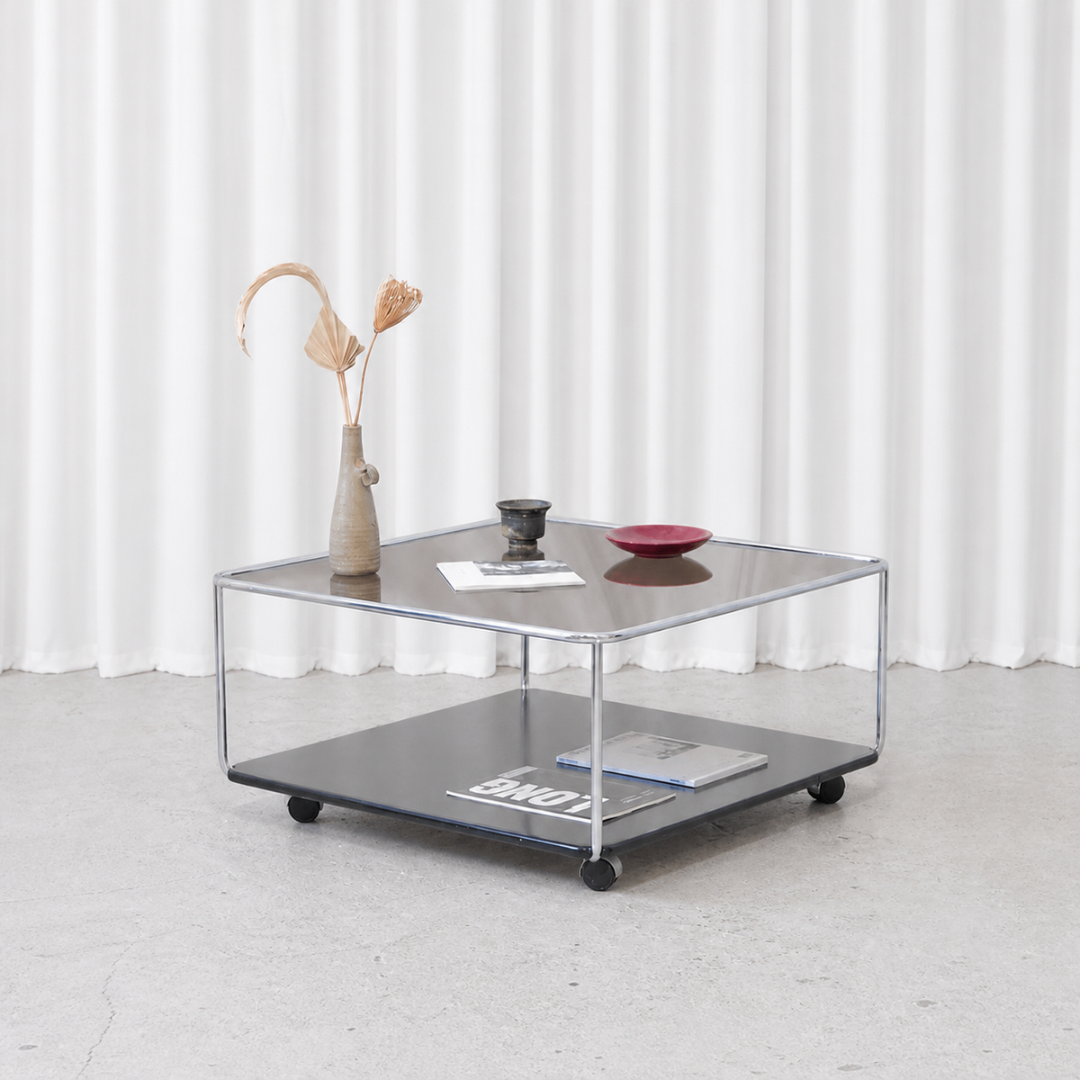Hannibal coffee table by Kurt Hvistjö for Isku, styled view