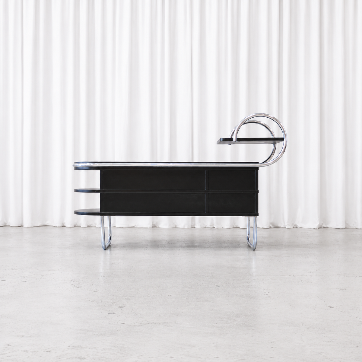 Post Deco 1300 credenza viewed from the rear
